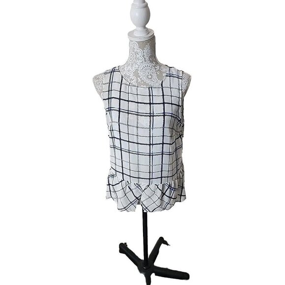 Elle Womens Sleeveless Top W/bottom Ruffle Medium - Picture 1 of 9